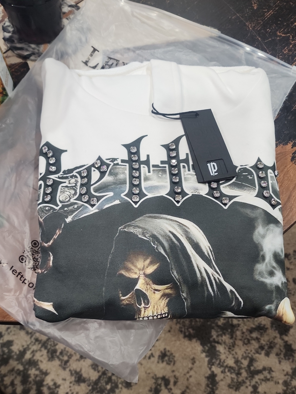 Left Point Italy “Betters Future” Reaper Hoodie NWT S